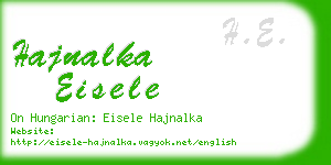 hajnalka eisele business card